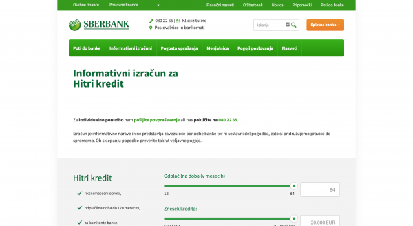 Sberbank - Hitri kredit